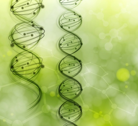 An artist's rendition of DNA molecules. Might they contain the genes associated with celiac disease?